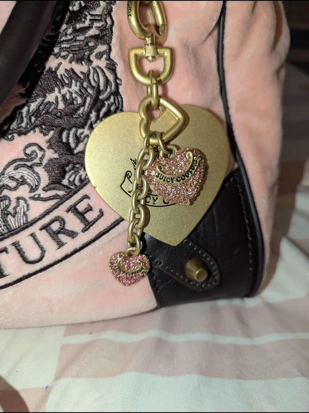 Vintage Juicy Couture Daydreamer With Matching Coin Purse/Keychain Bag charm